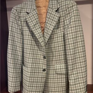Men’s Vintage JC Penny Green Plaid Blazer